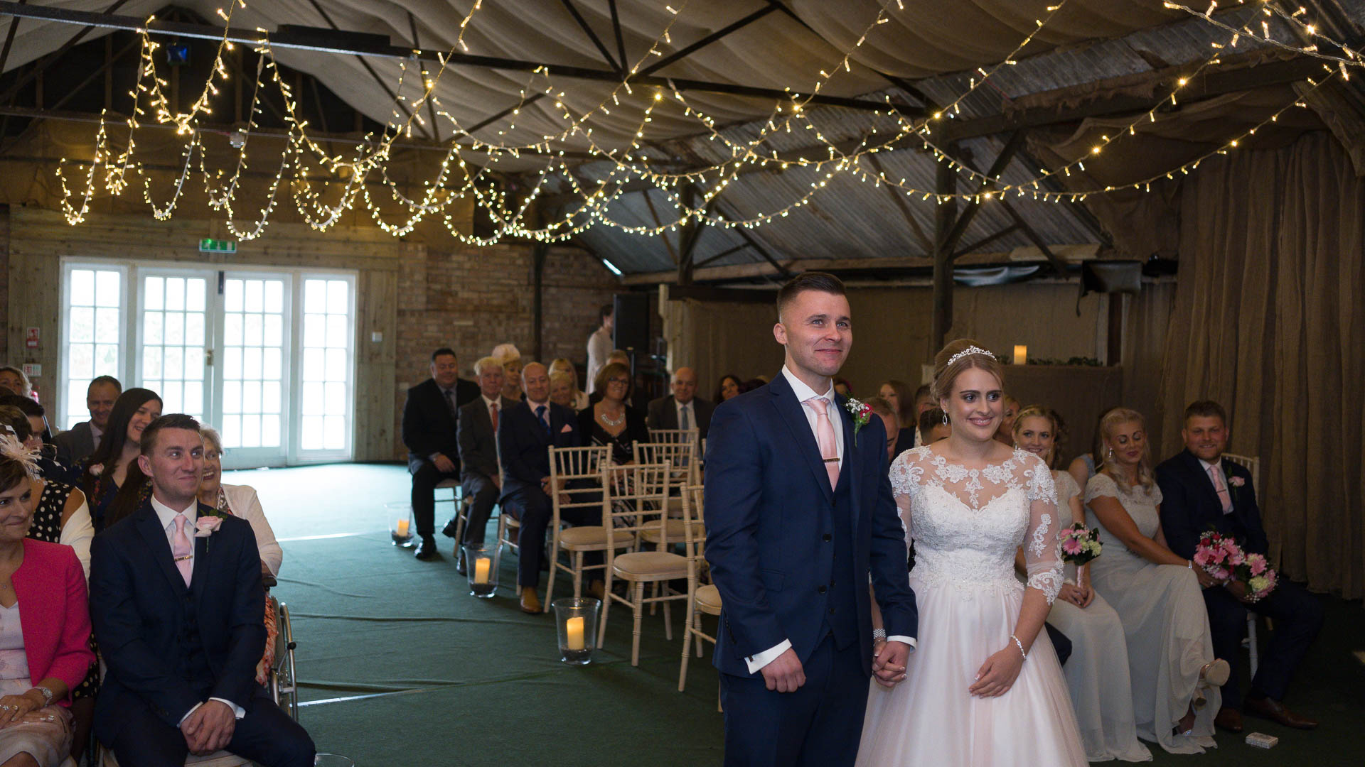 Bride and Groom getting married in Poplar Barn, All Manor of events, Henley, Weddings at Heffs Photography ly